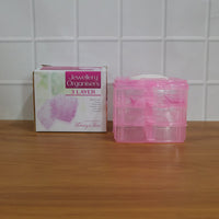 Clear plastic storage box suited for jewelry, crafts and small essentials