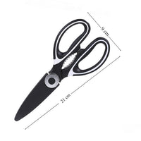 Diagram illustrating the dimensions and size of the Multi-Function Kitchen Scissor.