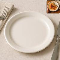 Lightweight 23 cm plastic round plate perfect for casual dining