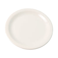 Stackable white plastic round plate 23 cm for kitchen use