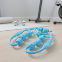 Massage roller providing targeted relief to leg muscles