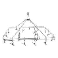 Square drying rack with clips for socks, gloves and towels
