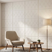 3D foam wall sticker white design for easy DIY decor